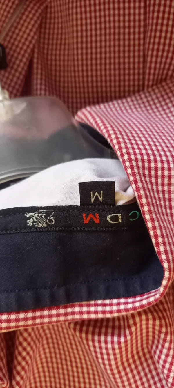 camicia a quadri colore rossa e bianca - cdm