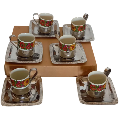 Set di sei tazzine da caffè Vintage